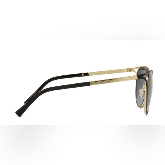 NEW VERSACE VE2237 CAT EYE SUNGLASSES FULL INCLUSION BRAND BLACK & GOLD SOLD OUT - Picture 8 of 16